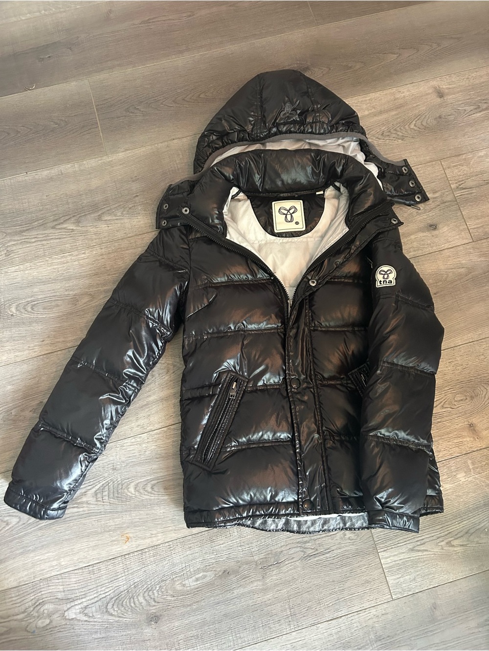 TNA Puffer Jacket with Hooded Collar